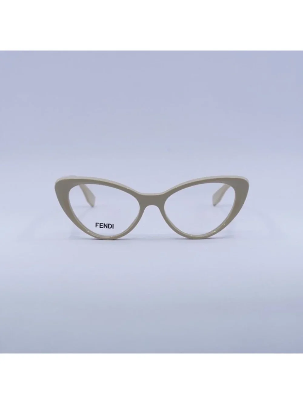 Fendi FE50075I 057 Eyeglasses Shiny Beige 53mm Cat Eye Frame